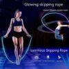 PurePerfect Glowing Jump Ropes with Cool LED Light Up for Kids and Adults Weight Loss and Night Party Favors - Blue