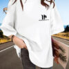 PurePerfect Hot Selling Teens Drop Shoulder T-Shirt Oversized Baggy Trendy Top for Teen Girls and Ladies - White